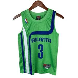 Vintage Nike NBA Atlanta Hawks #3 Abdur-Rahim Tank Top Green Youth S